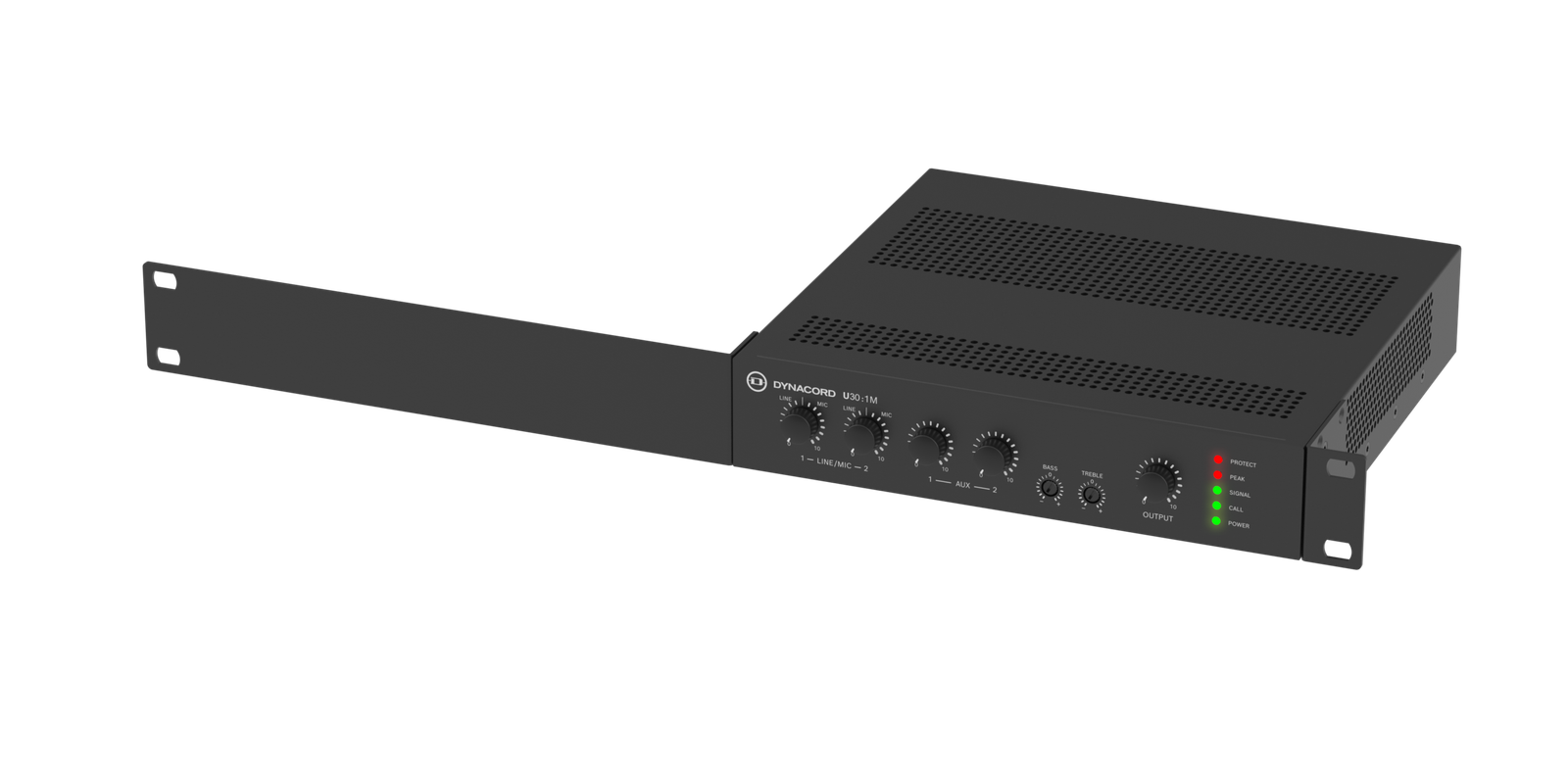 Dynacord U30-1M_Front top right view wb left_LED